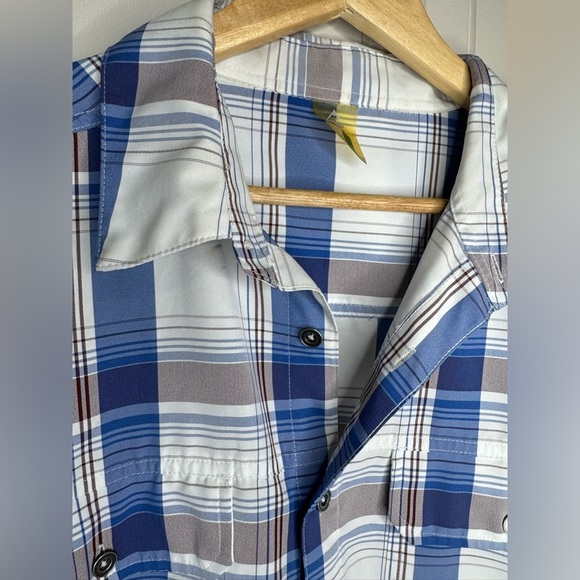 Alpine Design Blue and White Casual Button Down Shirt - Picture 5 of 7